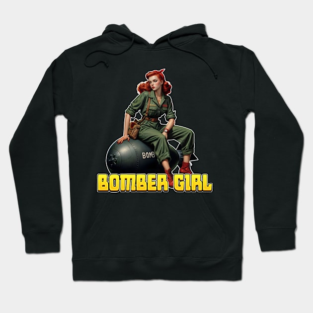 BOMBERGIRL Hoodie by Rawlifegraphic